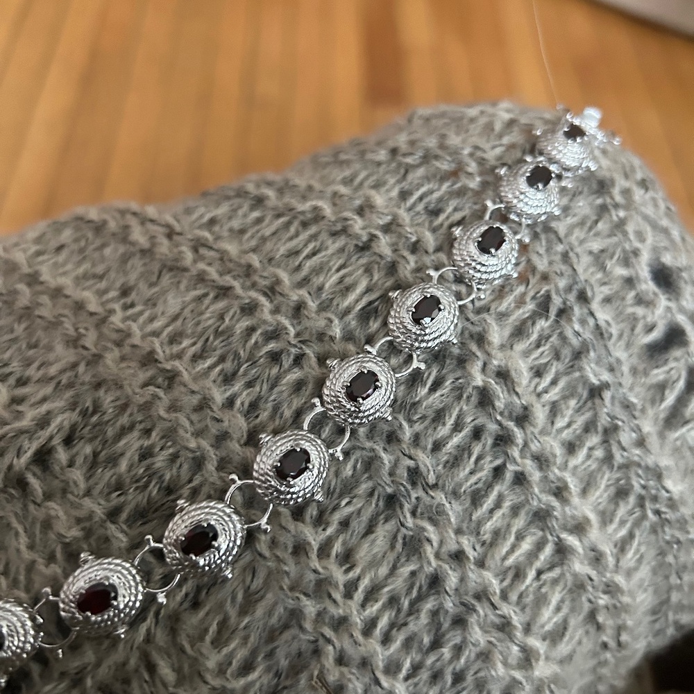 Dark Red Ruby Bracelet Average Size - image 2